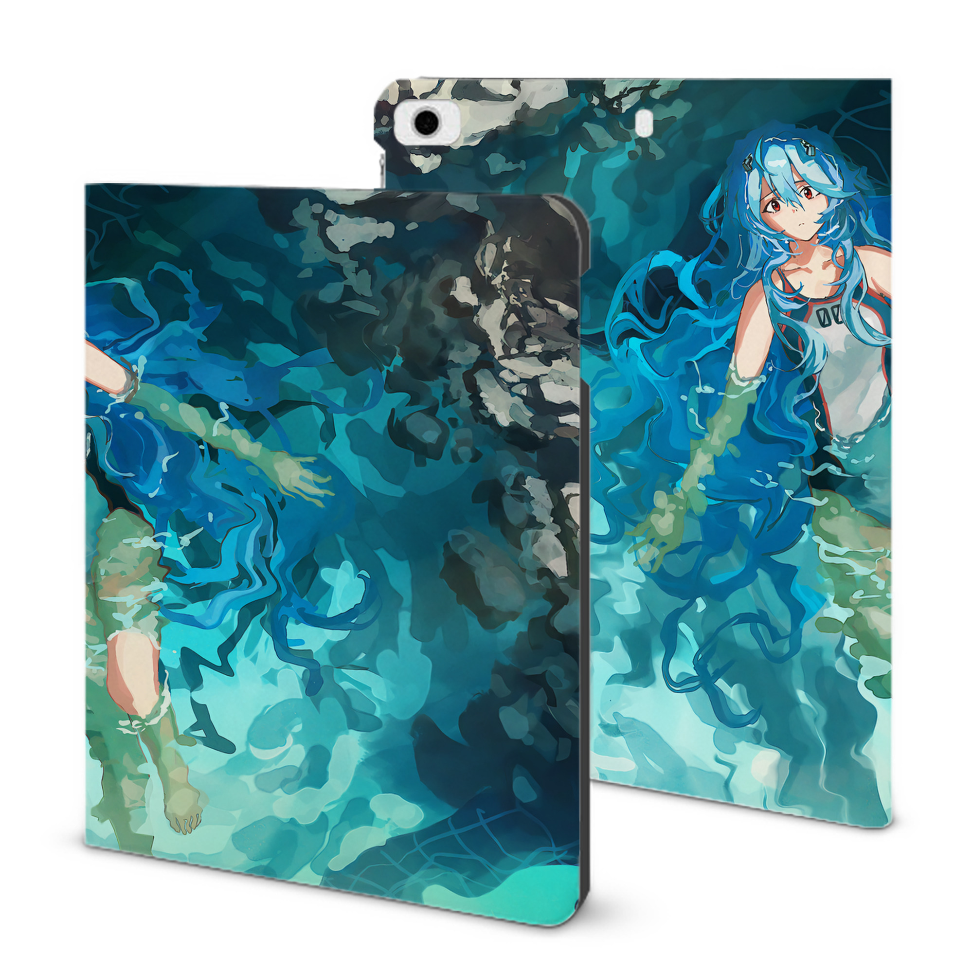 （画像用） EVA 新世紀エヴァンゲリオン IPad ケース ブック型 PUレザー TPU 耐衝撃 軽量 薄型 ペン収納なし 全面保護 IPad 各モデル対応